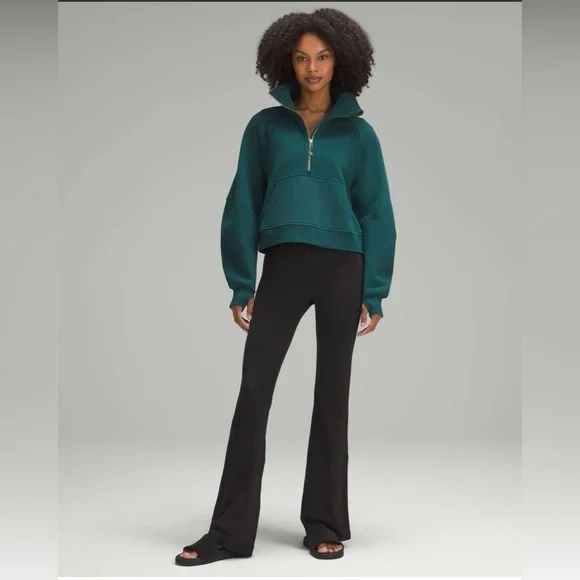 Lululemon Women's Scuba Oversized Funnel Neck Half Zip Storm Teal M/L - Picture 2 of 8